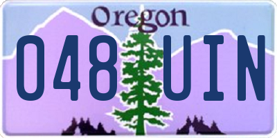 OR license plate 048UIN