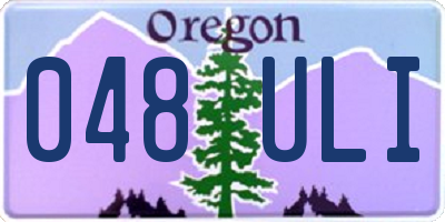 OR license plate 048ULI