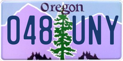 OR license plate 048UNY