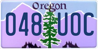 OR license plate 048UOC