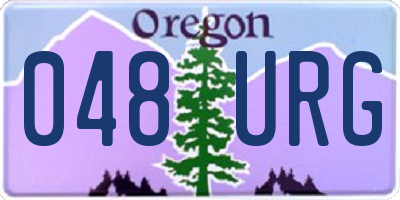 OR license plate 048URG