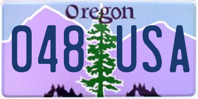 OR license plate 048USA