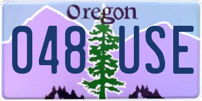 OR license plate 048USE