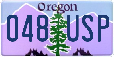 OR license plate 048USP