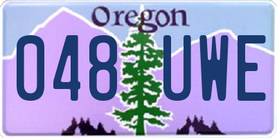 OR license plate 048UWE
