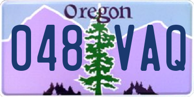 OR license plate 048VAQ