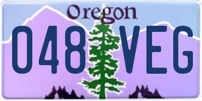 OR license plate 048VEG