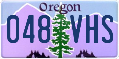 OR license plate 048VHS