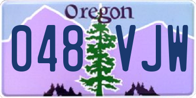 OR license plate 048VJW