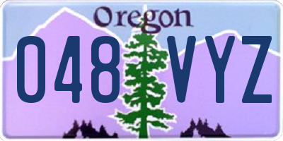 OR license plate 048VYZ