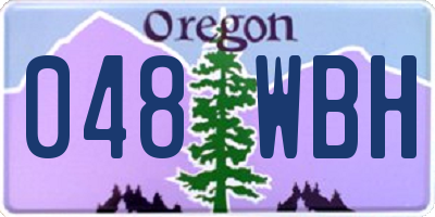 OR license plate 048WBH