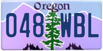 OR license plate 048WBL