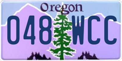 OR license plate 048WCC