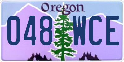 OR license plate 048WCE