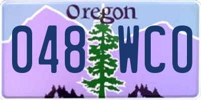 OR license plate 048WCO