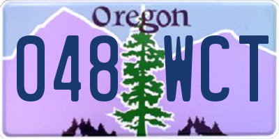 OR license plate 048WCT