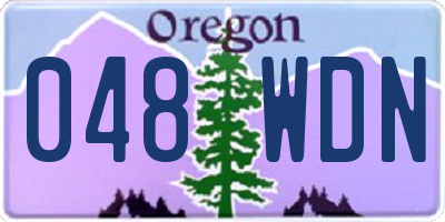 OR license plate 048WDN