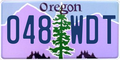 OR license plate 048WDT