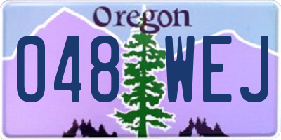 OR license plate 048WEJ