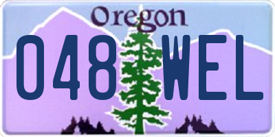 OR license plate 048WEL