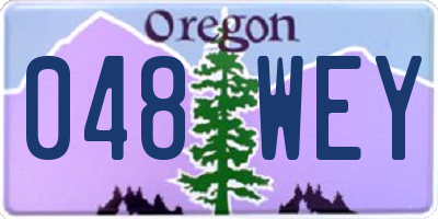 OR license plate 048WEY