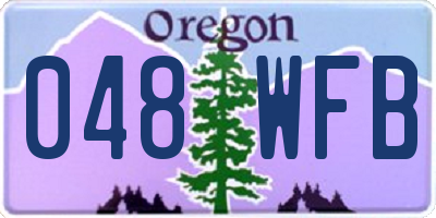 OR license plate 048WFB