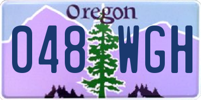 OR license plate 048WGH