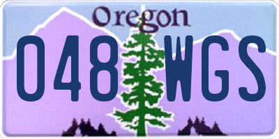 OR license plate 048WGS