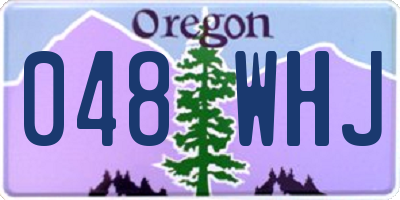OR license plate 048WHJ