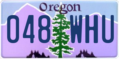 OR license plate 048WHU