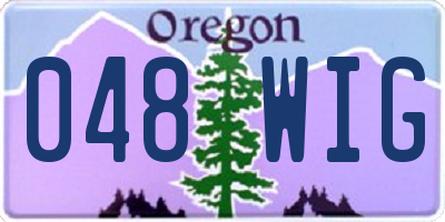 OR license plate 048WIG