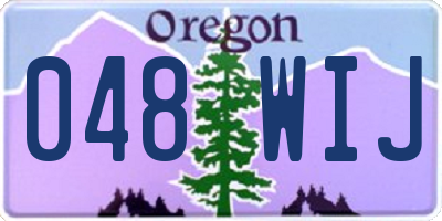 OR license plate 048WIJ