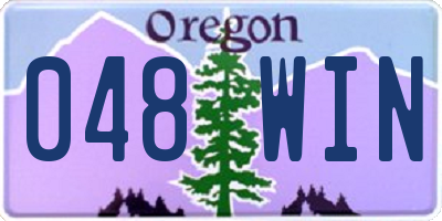 OR license plate 048WIN