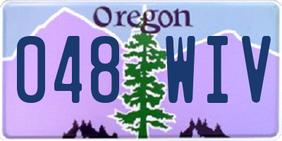 OR license plate 048WIV