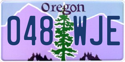 OR license plate 048WJE