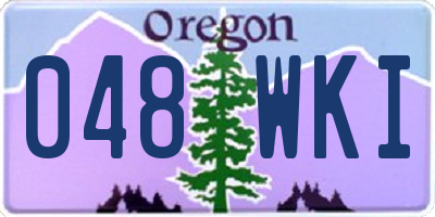 OR license plate 048WKI
