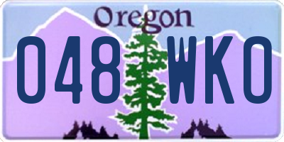 OR license plate 048WKO