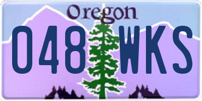 OR license plate 048WKS