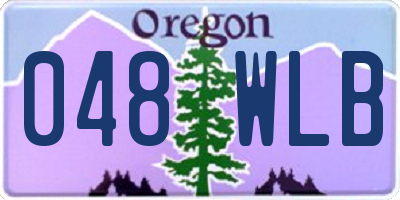 OR license plate 048WLB