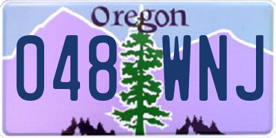 OR license plate 048WNJ