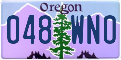 OR license plate 048WNO