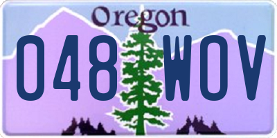 OR license plate 048WOV