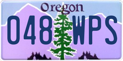 OR license plate 048WPS