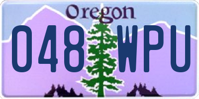 OR license plate 048WPU