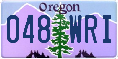 OR license plate 048WRI