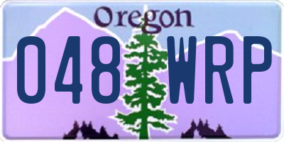 OR license plate 048WRP