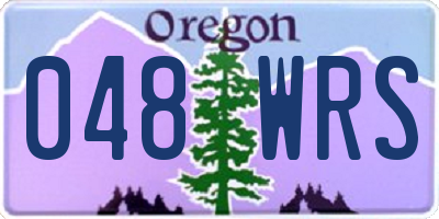OR license plate 048WRS