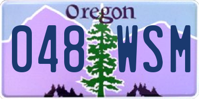 OR license plate 048WSM