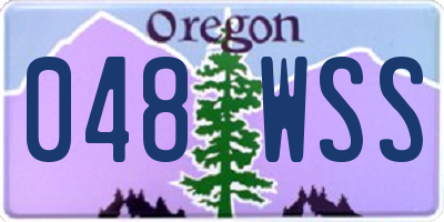 OR license plate 048WSS