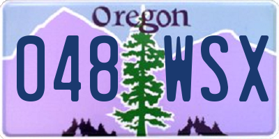 OR license plate 048WSX